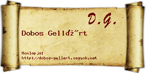 Dobos Gellért névjegykártya